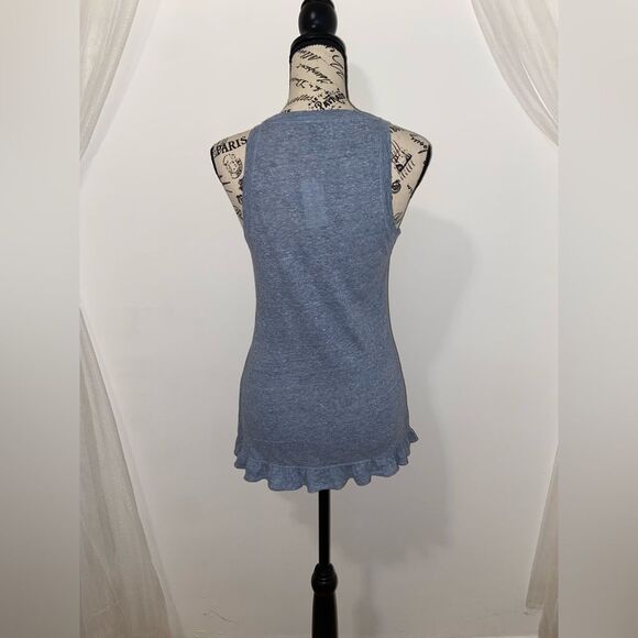 Banana Republic NWT Blue Ruffle Tank Top - Picture 3 of 8
